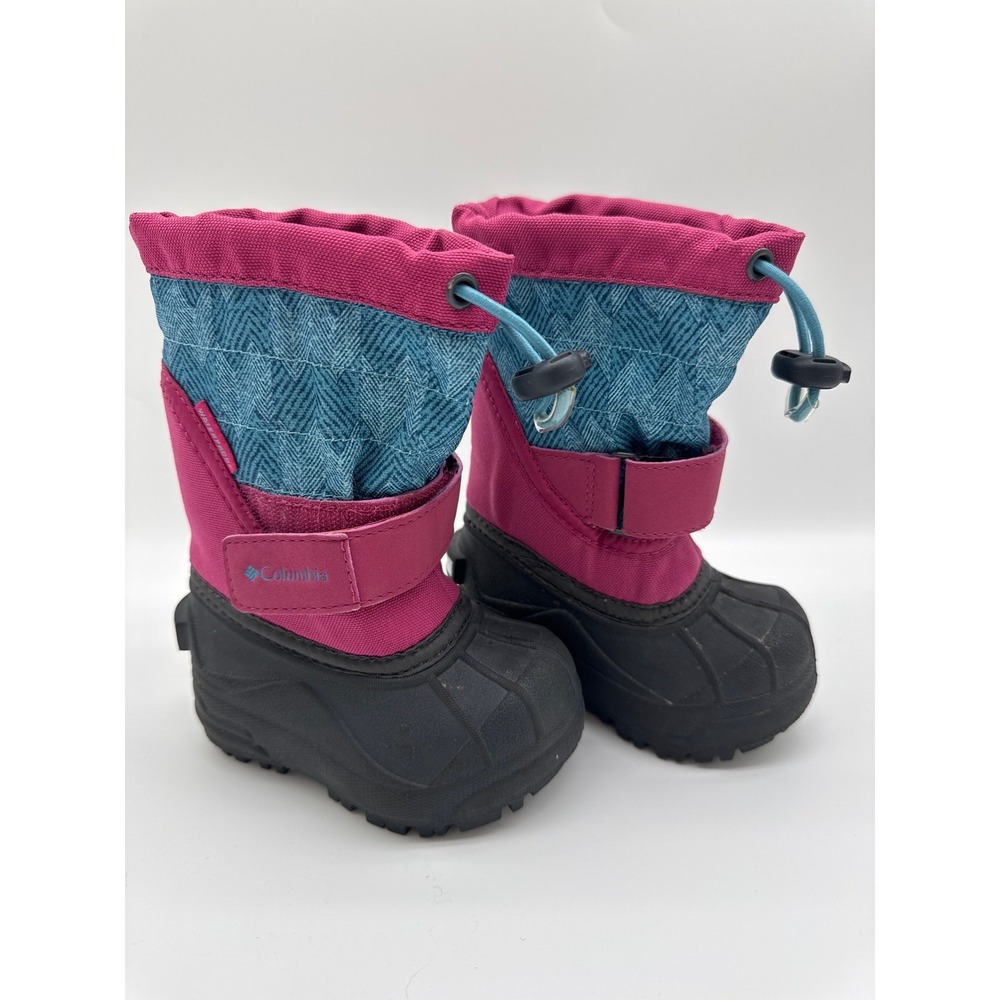 Columbia's Powderbug Plus II Print Boots Youth‎ Sz 5  baby